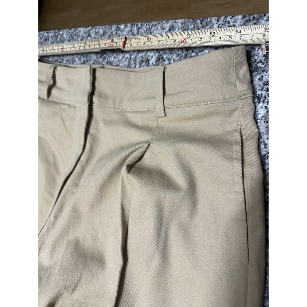 Lulus Wide Leg Khaki Dress Pants SIze Medium Pleated  Lightweight Regular Fit - Picture 2 of 10